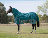 Caribu Colorado Detach-a-Neck Horse Rug 250g Green Tartan