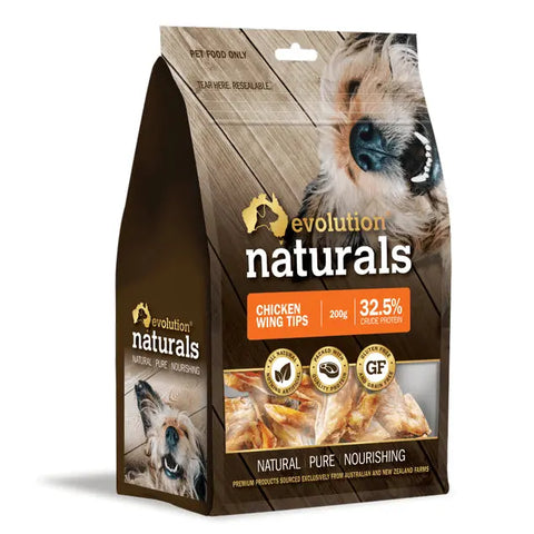 Evolution Naturals Chicken Wing Tips Dog Treats 200G