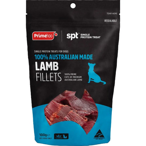 Prime100 Lamb Fillets Dog Treats 100G