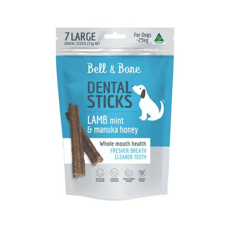 Bell & Bone Lamb, Mint & Manuka Honey Dental Sticks Dog Treats