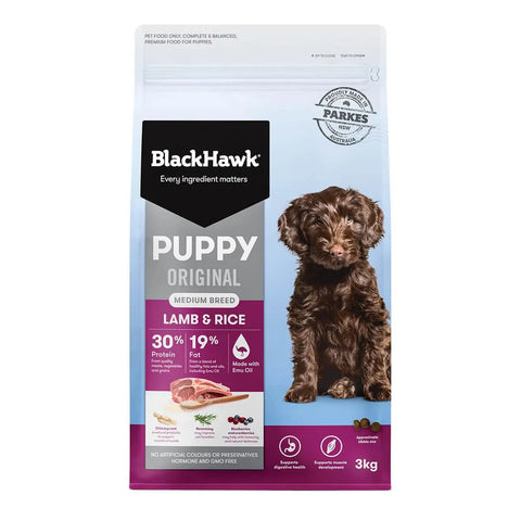 Black Hawk Puppy Lamb & Rice Medium Breed