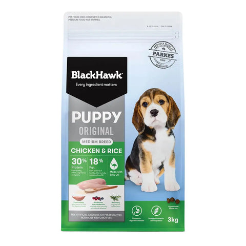 Black Hawk Puppy Chicken & Rice Medium Breed