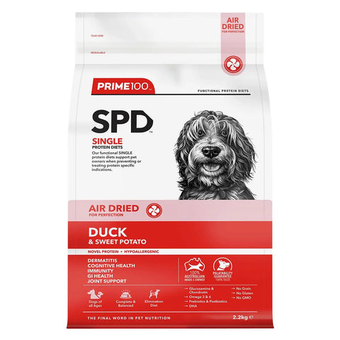 Prime100 SKG Air Dried Duck and Sweet Potato Dry Dog Food