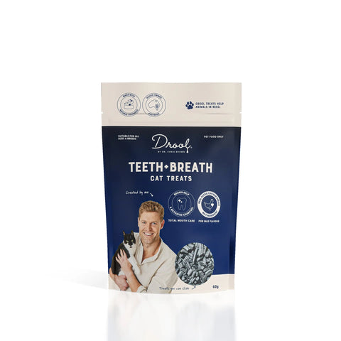 Drool by Dr Chris Brown Cat Teeth + Breath Cat Treats 60g