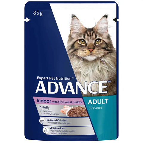 Advance Indoor Adult Chicken & Turkey in Jelly Wet Cat Food