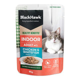 Black Hawk Healthy Benefits Indoor Chicken Whitefish in Gravy Wet Cat Food