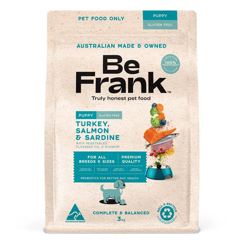 Be Frank Puppy Turkey, Salmon & Sardine