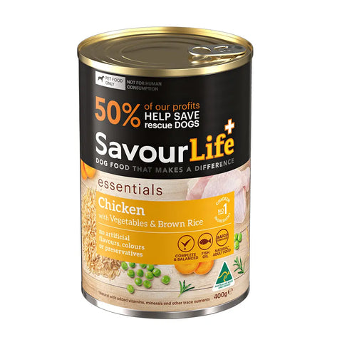 SavourLife Essentials Chicken with Vegetables & Rice Wet Dog Food 400g