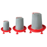 Lexi & Me Poultry Waterer Red & Grey