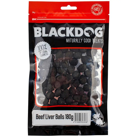 Blackdog Beef Liver Balls Dog Treats 180g