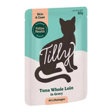 Tilly Skin & Coat Tuna Whole Loin in Gravy Wet Cat Food 80g