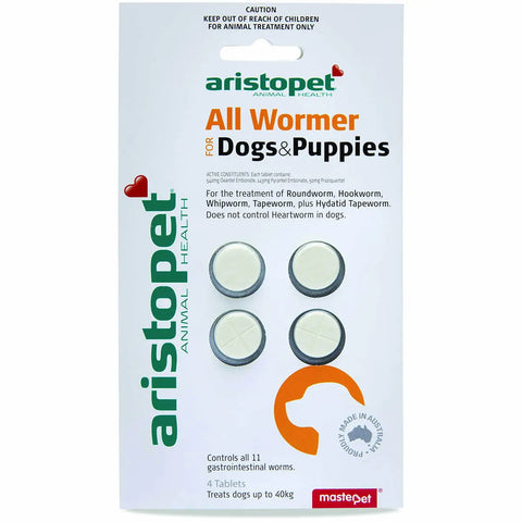 Aristopet Allwormer Puppy & Dog 4 pack