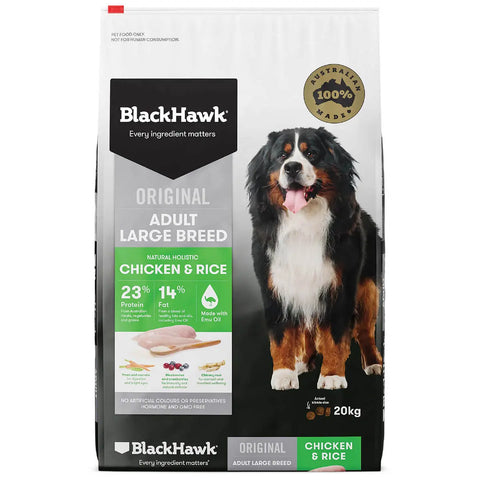 Black Hawk Large Breed Adult Chicken & Rice 20kg