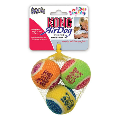 KONG AirDog Squeaker Birthday Balls Dog Toy