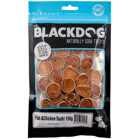 Black Dog Fish & Chicken Sushi Dog Treats 150g