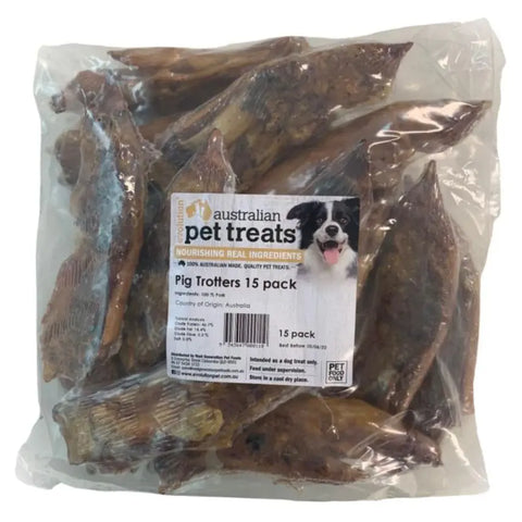 Australian Pet Treats Pig Trotter Dog Treats 15pk