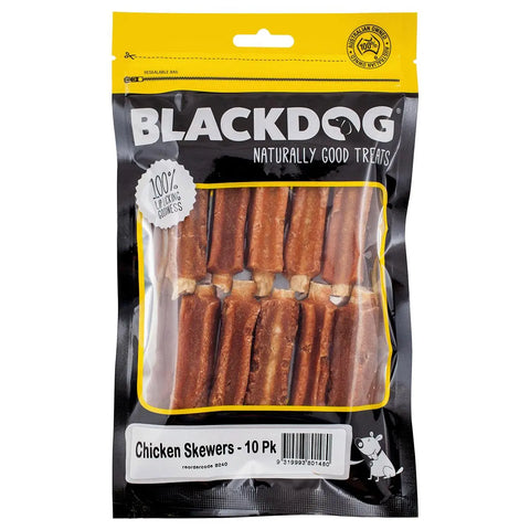 Black Dog Chicken Skewers Dog Treats 10Pk