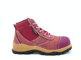 Otway Ladies Eureka Steel Toe Work Boot – Pink