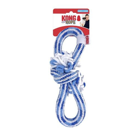 KONG Rope Tug Fetch & Tug Dog Toy for Puppies - Assorted Colours