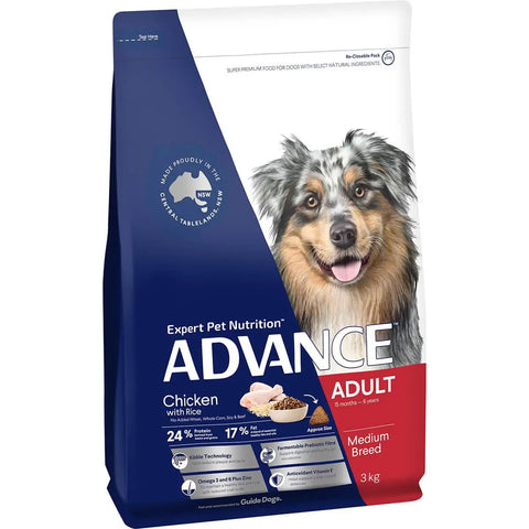 Advance Adult Medium Breed Dry Dog Food 3kg