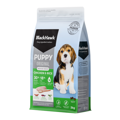 Black Hawk Puppy Medium Breed Chicken & Rice 3kg