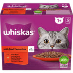Whiskas Adult Beef in Gravy Variety Pack Wet Cat Food 12x85gm