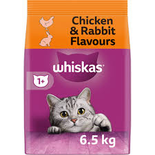 WHISKAS Adult Dry Cat Food Chicken Rabbit 6.5kg