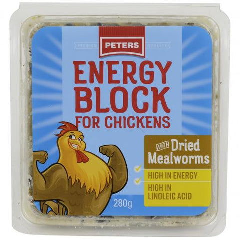 Peters Energy Block Chickens - Mealworms 280g