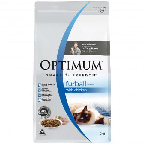Optimum - Furball Chicken Dry Cat Food 2kg