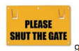 EF-15B ‘Shut The Gate’ Sign