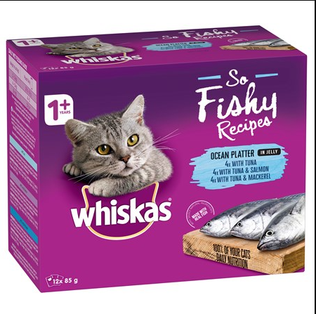 Whiskas - So Fishy Recipes in Jelly 12x85g